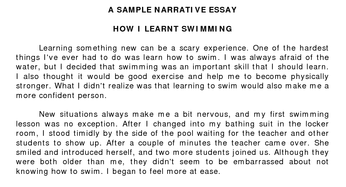 how to start a personal narrative essay for college